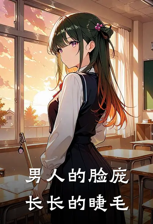 男人的脸庞长长的睫毛