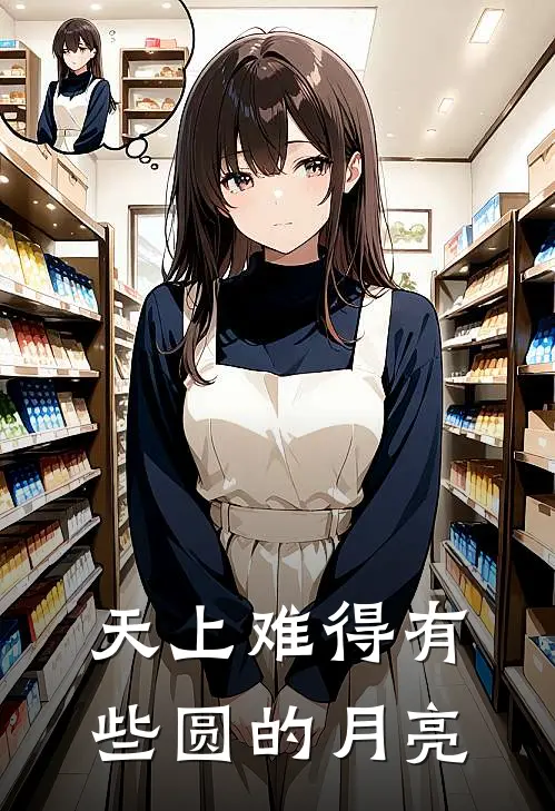 天上难得有些圆的月亮