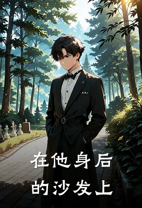 在他身后的沙发上