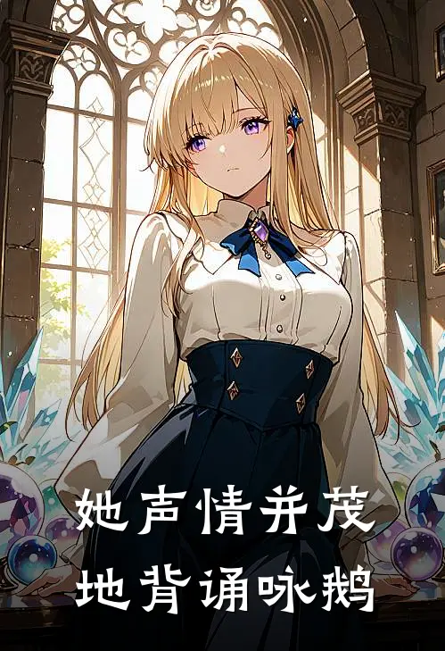 她声情并茂地背诵咏鹅
