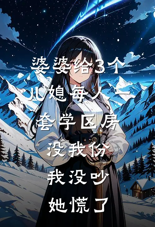 婆婆给3个儿媳每人一套学区房，没我份，我没吵她慌了