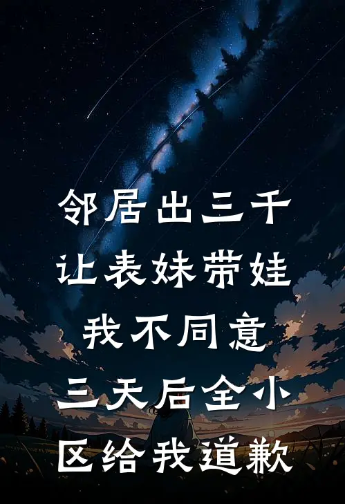 邻居出三千让表妹带娃我不同意，三天后全小区给我道歉