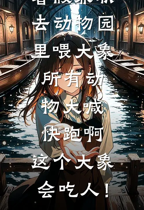 暑假兼职去动物园里喂大象，所有动物大喊：快跑啊，这个大象会吃人！