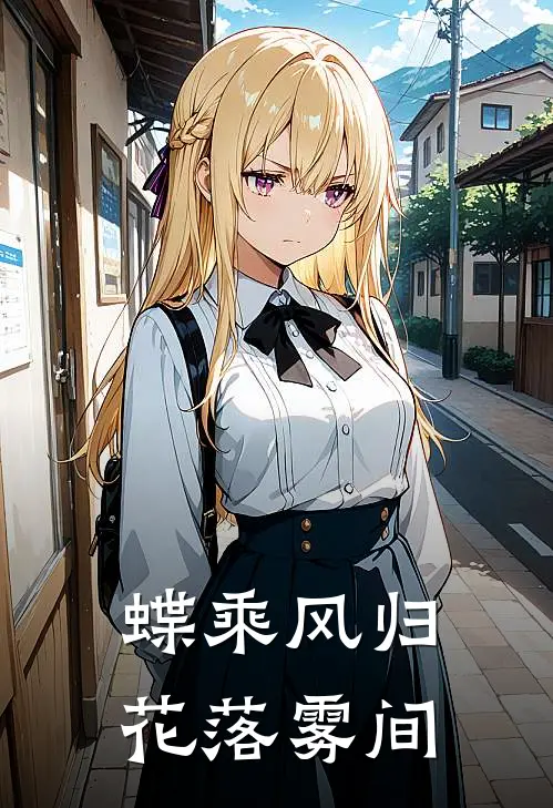 蝶乘风归，花落雾间
