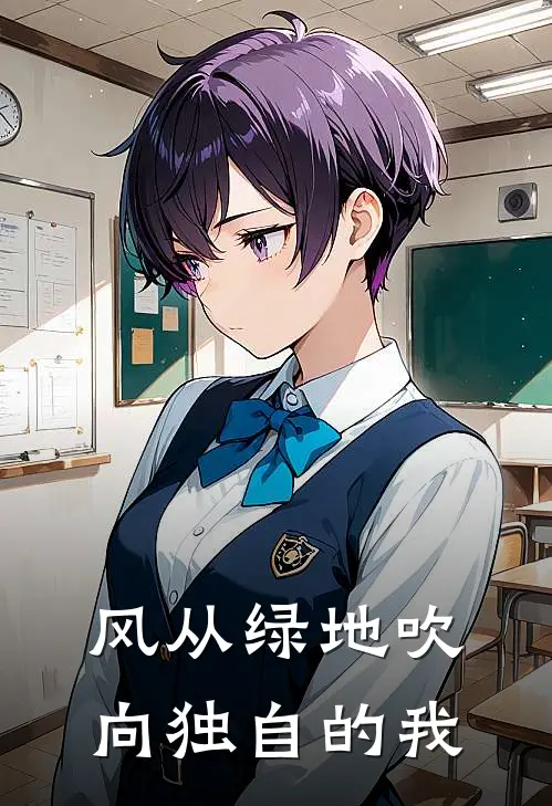 风从绿地吹向独自的我