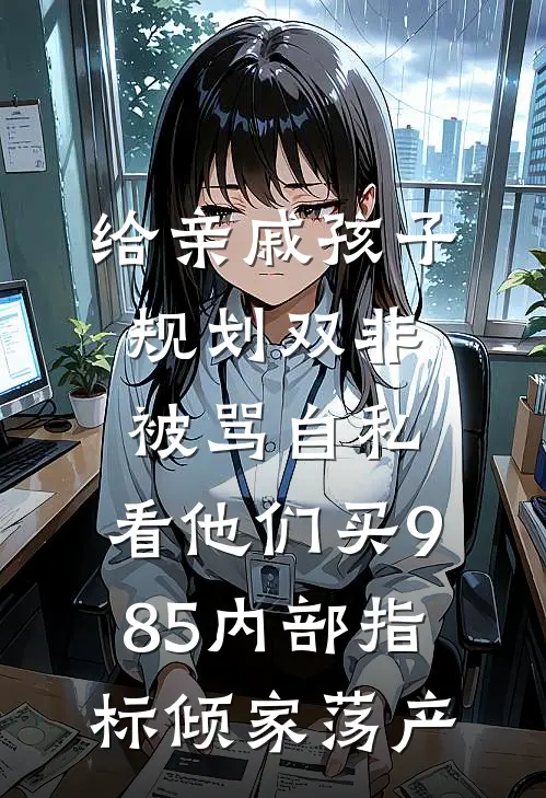 给亲戚孩子规划双非被骂自私，看他们买985内部指标倾家荡产