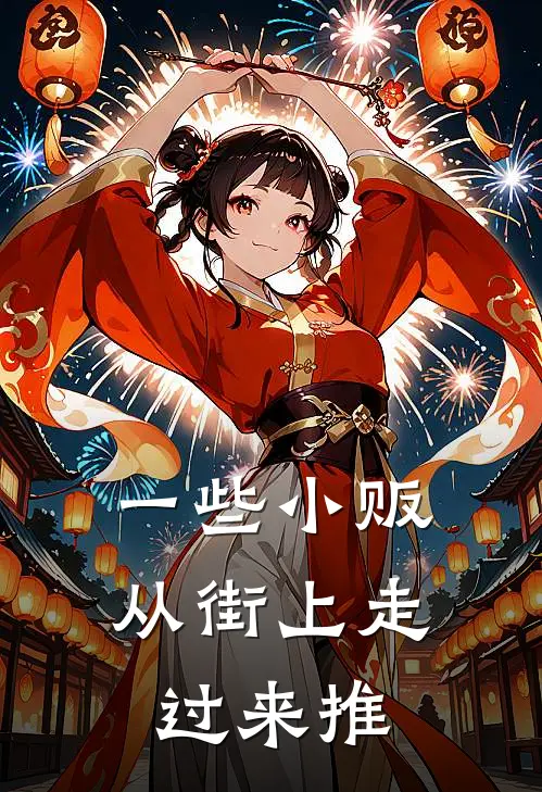 一些小贩从街上走过来推