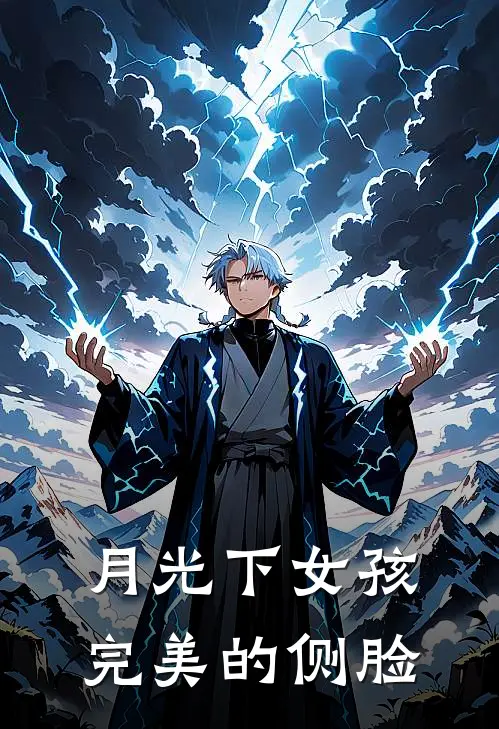 月光下女孩完美的侧脸