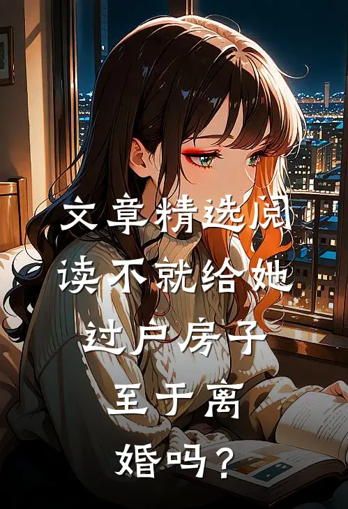 文章精选阅读不就给她过户房子，至于离婚吗？