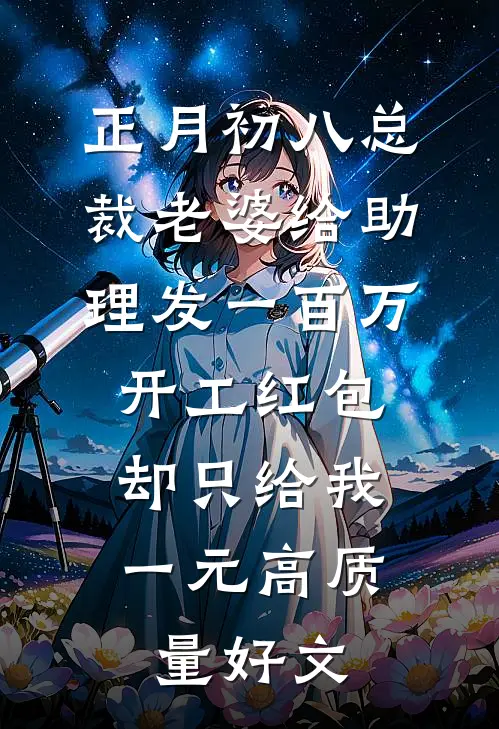 正月初八总裁老婆给助理发一百万开工红包，却只给我一元高质量好文