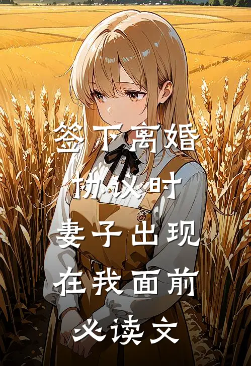 签下离婚协议时，妻子出现在我面前必读文